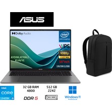Asus vivobook S16 S3607VA Intel Core I5 13420H 32GB 512GB SSD W11 Pro 16" 144Hz Wuxga Duddi Çanta