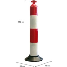 Space Otovo Ikaz Kukası Lastik (90CM) Lastik Tabanlı 2 Yansıtıcı Şeritli