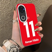 HONTINGA Vivo V50 ile Uyumlu Kılıfı Silikon Kenar Sert Arka Düşüme Önleyici Basitlik Anti Düşme Kamera Korumali Dünya Kupası 11 Numara Kenan Yıldız Desen Telefon Kılıfı K1-1214