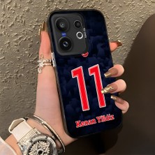 HONTINGA Vivo X200 Fe ile Uyumlu Kılıfı Silikon Kenar Sert Arka Düşüme Önleyici Basitlik Anti Düşme Kamera Korumali Dünya Kupası 11 Numara Kenan Yıldız Desen Telefon Kılıfı K1-1214