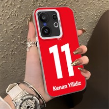 HONTINGA Vivo X200 Fe ile Uyumlu Kılıfı Silikon Kenar Sert Arka Düşüme Önleyici Basitlik Anti Düşme Kamera Korumali Dünya Kupası 11 Numara Kenan Yıldız Desen Telefon Kılıfı K1-1214
