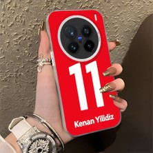 HONTINGA Vivo X200 Pro ile Uyumlu Kılıfı Silikon Kenar Sert Arka Düşüme Önleyici Basitlik Anti Düşme Kamera Korumali Dünya Kupası 11 Numara Kenan Yıldız Desen Telefon Kılıfı K1-1214