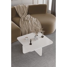 Bamosa Mirael Traverten Dokulu Kare Orta Sehpa – 73*73CM Minimal Modern Tasarım