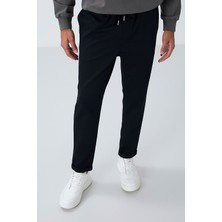Lacivert Yüzeyi Dokulu Standart Fit Erkek Eşofman Alt - 82154