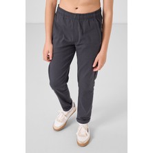 Tommy Life Antrasit Standart Fit Dokuma Hafif Esnek Chino Erkek Çocuk Pantolon - 11272