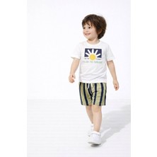 Miniko Kids Erkek Çocuk Güneş Modelli Pamuk Şortlu Takım