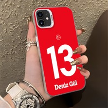 HONTINGA iPhone 12 Mini ile Uyumlu Kılıfı Silikon Kenar Sert Arka Düşüme Önleyici Basitlik Anti Düşme Kamera Korumali Dünya Kupası 13 Numara Deniz Gül Desen Telefon Kılıfı K1-1216