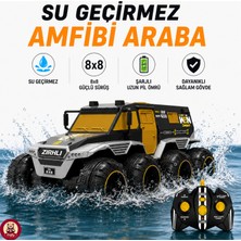 Giffy Uzaktan Kumandalı Yüzen Amfibi Araba Hem Karada Hem Suda Gidebilen Şarjlı 8x8 Çekiş Gücü Rc Su Geçirmez Su Da Gider ve Yüzebilen Amfibi Araba