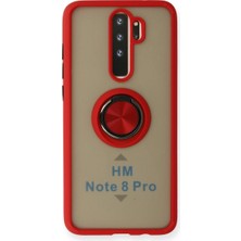 Ne Lazım Bana Note 8 Pro Kılıf Montreal Yüzüklü Kapak - Kırmızı