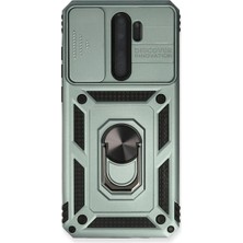 Ne Lazım Bana Note 8 Pro Kılıf Pars Lens Yüzüklü - Yeşil
