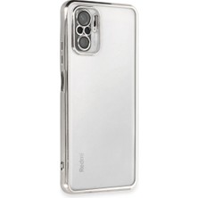 Eco Port Xiaomi Redmi Note 10 Kılıf Razer Lensli Silikon - Gümüş