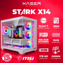 Xaser Stark X14 Ryzen 7 7800X3D 16GB Ram 1tb M.2 Nvme SSD 8gb RTX5050 Sıvı Soğutmalı Oyuncu Bilgisayarı