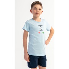Vienetta Pamuklu Erkek Çocuk Kısa Kol Şortlu Pijama Takım(3/4-7/8), 601104