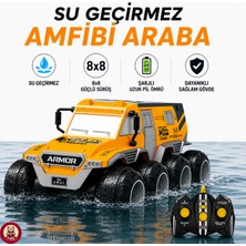 Giffy Uzaktan Kumandalı Yüzen Amfibi Araba Hem Karada Hem Suda Gidebilen Şarjlı 8x8 Çekiş Gücü Rc Su Geçirmez Su Da Gider ve Yüzebilen Amfibi Araba