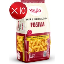 Yayla Mısır ve Sarı Mercimek Fusilli Makarna 400 G X10