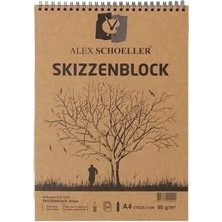 Alex Schoeller Kraft Spiralli Eskiz Blok 90gr A4 60 Yaprak