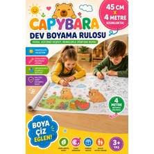 Haydi Dekor Capybara Dev Boyama Rulosu 45 cm x 4 Metre – Çocuklar Için Sevimli Hayvanlar Temalı Uzun Boyama Kağıdı – Eğitici ve Eğlenceli Aktivite Rulosu
