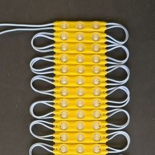 Erbay 10 Adet 12V Turuncu Amber Modül LED - 1,2W 12V Mercekli Dekoratif Şerit Led(Adaptör Olmadan Çalışmaz