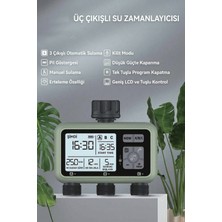 Konk Tools 3 Çıkışlı Akıllı Bahçe Sulama Zamanlayıcısı Yağmur Geciktirme ve IP55 Su Geçirmez