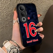 HONTINGA Vivo V50 Lite ile Uyumlu Kılıfı Silikon Kenar Sert Arka Düşüme Önleyici Basitlik Anti Düşme Kamera Korumali Dünya Kupası 16 Numara Ismail Yüksek Desen Telefon Kılıfı K1-1219