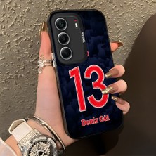 HONTINGA Tecno Camon 40 Pro 5g ile Uyumlu Kılıfı Silikon Kenar Sert Arka Düşüme Önleyici Basitlik Anti Düşme Kamera Korumali Dünya Kupası 13 Numara Deniz Gül Desen Telefon Kılıfı K1-1216