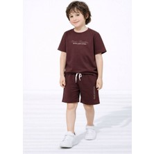 Miniko Kids Erkek Çocuk London Modelli Pamuk Şortlu Takım