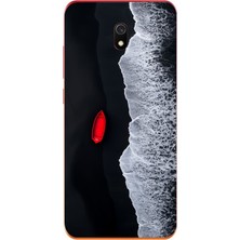 Le Balvo Redmi 8A Uyumlu Kırmızı Tekne Yalnız Baskılı Silikon Kılıf