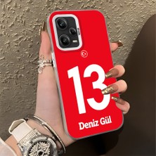 HONTINGA Redmi Note 12 Pro 5g ile Uyumlu Kılıfı Silikon Kenar Sert Arka Düşüme Önleyici Basitlik Anti Düşme Kamera Korumali Dünya Kupası 13 Numara Deniz Gül Desen Telefon Kılıfı K1-1216