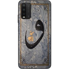 Le Balvo Redmi 9t Uyumlu Vav Harfi Gri Baskılı Silikon Kılıf
