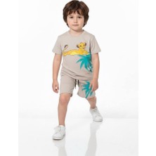 Miniko Kids Erkek Çocuk Lion Modelli Pamuk Şortlu Takım