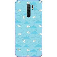 Le Balvo Redmi 9 Uyumlu Kağıttan Uçak Baskılı Silikon Kılıf