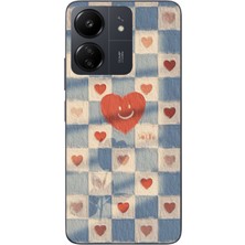 Le Balvo Redmi 13C Uyumlu Kalplerin Gülümsemesi Baskılı Silikon Kılıf