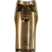 Cohiba Çift Torch Pürmüz Gold Puro Çakmağı - TR8984