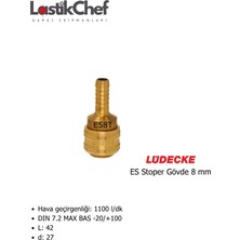 Lüdecke ES8T Es Stoper Gövde 8 mm