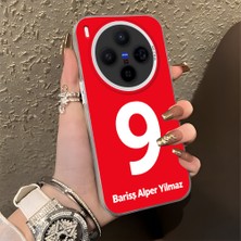 HONTINGA Vivo X300 ile Uyumlu Kılıfı Silikon Kenar Sert Arka Düşüme Önleyici Basitlik Anti Düşme Kamera Korumali Dünya Kupası 9 Numara Barış Alper Yılmaz Desen Telefon Kılıfı K1-1212