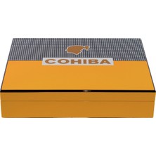 Cohiba Sarı-Gri Nokta Desenli Sedir Humidor Puro Kutusu - TR8784