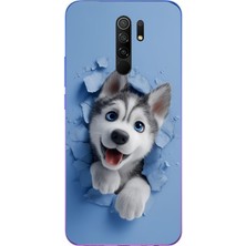 Le Balvo Redmi 9 Uyumlu Sibirya Kurdu Baskılı Silikon Kılıf