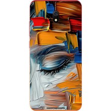 Le Balvo Redmi 8A Uyumlu Göz Boyama Fırçaları Baskılı Silikon Kılıf