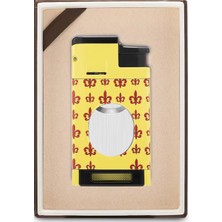 Cohiba 3 Torch Pürmüz Limitli Seri Monte Cristo Sarı Dahili Kesicili Puro Çakmağı - TR7734