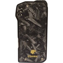 Cohiba Soft Flame Desenli Siyah Metal Pipo Çakmağı - TR7878