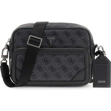 Guess Milano Çift Fermuarlı  Askılı Erkek Siyah Çapraz Çanta HMMILLP6222-BTH