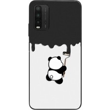 Le Balvo Redmi 9t Uyumlu Boyacı Panda Baskılı Silikon Kılıf