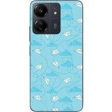 Le Balvo Redmi 13C Uyumlu Kağıttan Uçak Baskılı Silikon Kılıf