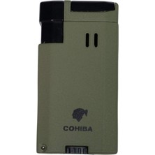 Cohiba Çift Torch Pürmüz Yeşil Puro Çakmağı - TR8934
