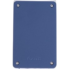 Caseti Çift Torch Pürmüz & Tek Torch Mum Alev Delicili Lacivert Metal Puro Çakmağı