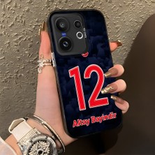 HONTINGA Vivo X200 Fe ile Uyumlu Kılıfı Silikon Kenar Sert Arka Düşüme Önleyici Basitlik Anti Düşme Kamera Korumali Dünya Kupası 12 Numara Altay Bayındır Desen Telefon Kılıfı K1-1215