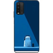 Le Balvo Redmi 9t Uyumlu Kulaklı Kedi Baskılı Silikon Kılıf
