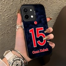 HONTINGA Vivo Y28 ile Uyumlu Kılıfı Silikon Kenar Sert Arka Düşüme Önleyici Basitlik Anti Düşme Kamera Korumali Dünya Kupası 15 Numara Ozan Kabak Desen Telefon Kılıfı K1-1218
