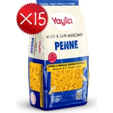 Yayla Mısır ve Sarı Mercimek Penne Makarna 400 G X15