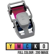 Marmara Qumasch Zebra 800300-250EM ZC100/ZC300 Uyumlu Tek Yüz 200 Baskı Renkli Ribon